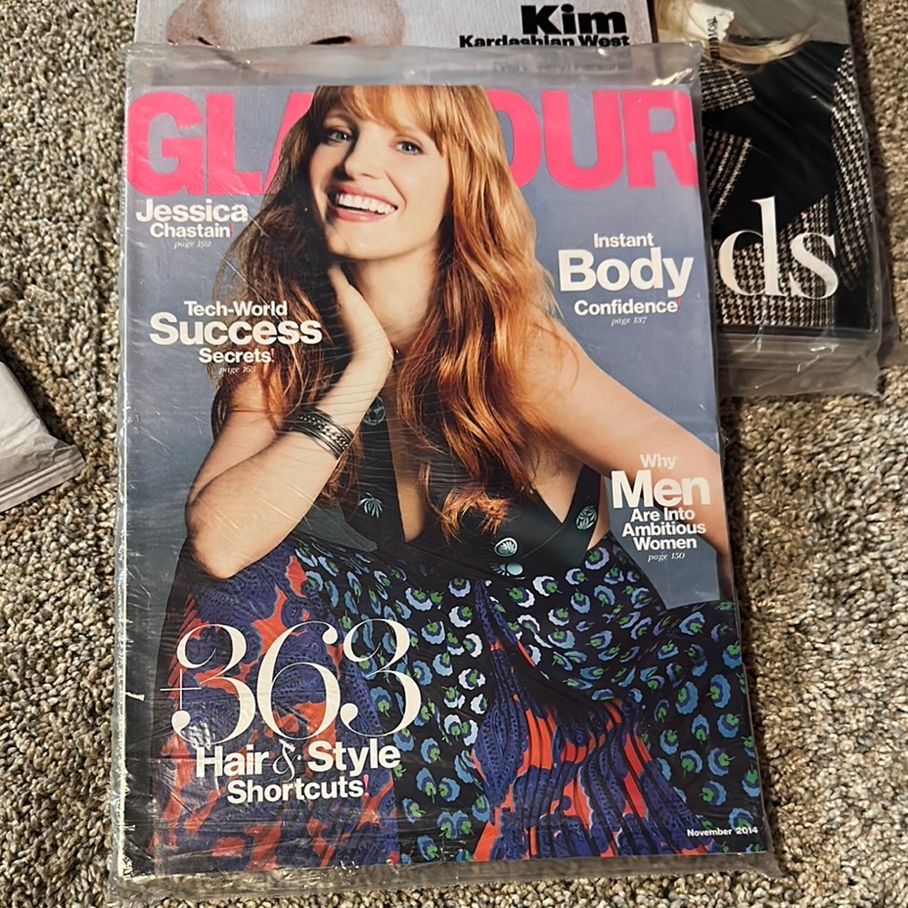 Glamour Magazine with Jessica Chastain Cover November 2014